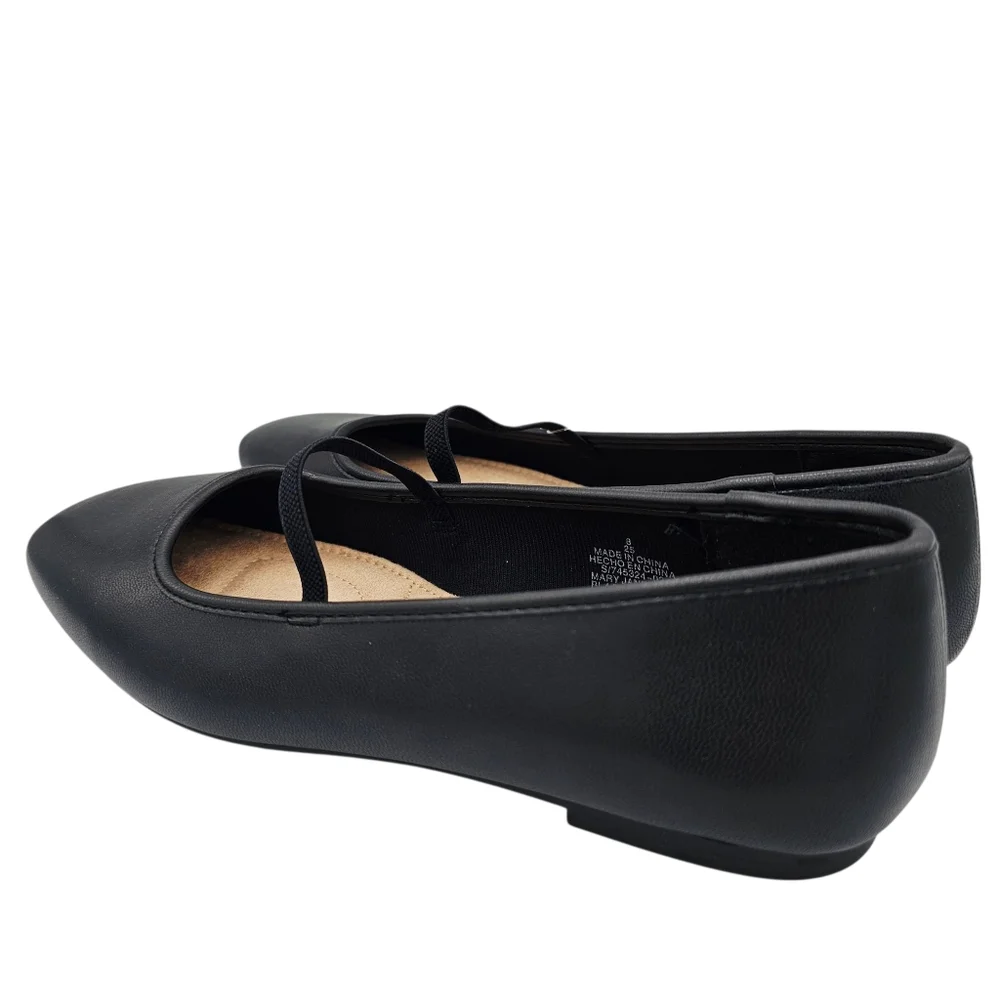 Old Navy #745324 Black Mary Jane Square-Toe Ballet Flats NWT - Picture 5 of 10
